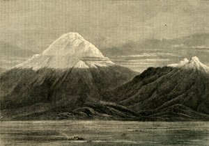 Chimborazo en Carihuairzao, vanuit de richting van Riobamba, 1881 door Unbekannt