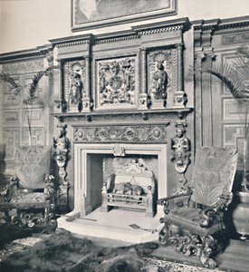 Schouw in de Grote Zaal, Castle Ashby, Northampton, 1927 door Unbekannt