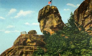 Chimney Rock en Rock Pile, West-Noord-Carolina, 1942