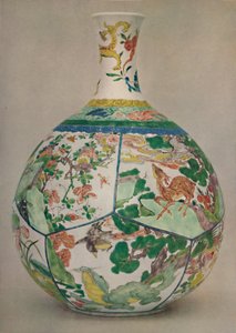Chinese porseleinen fles in emaille Famille Verte. Periode van Kang His, 1662-1722, 1928 door Unbekannt