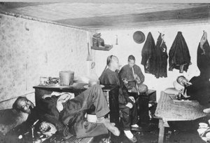 Chinees pension in San Francisco, Californië, ca. 1900 (zw/w foto)
