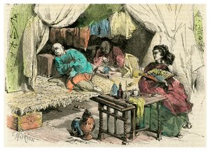 Chinese opiumrokers, 19e eeuw
