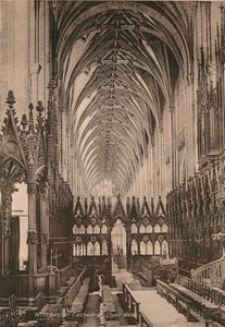 Koor van de Winchester Cathedral, Hampshire, begin 20e eeuw