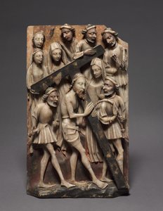 Christus die het Kruis Draagt (paneel van een altaarstuk) door Unbekannt