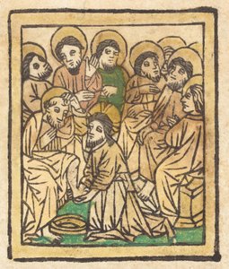 Christus wast de voeten van de apostelen