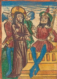Christus voor Pilatus, c. 1490 door Unbekannt