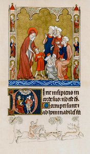 Christus gevonden door zijn moeder in de tempel, in discussie met dokters, ca. 1310-1320 door Unbekannt