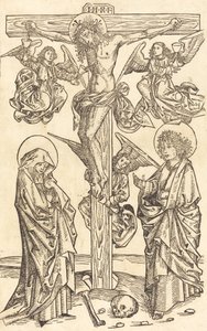 Christus aan het Kruis met Engelen door Unbekannt