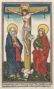 Christus aan het kruis met de Maagd en Sint Jan door Unbekannt