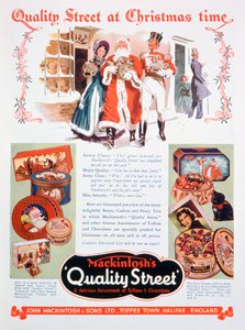 Kerstadvertentie voor Mackintoshs Quality Street, 1937 door Unbekannt