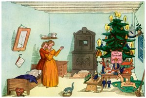 Kersttafereel uit Koning Notenkraker door Heinrich Hoffmann, 1853 1956