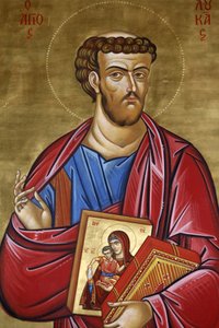 Kerk van Aartsengel Sint Michaël Trypiotis. Sint Lucas icoon, 20150507, Nicosia, Cyprus door Unbekannt