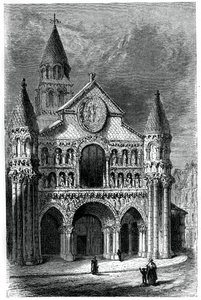 Kerk van Notre Dame de la Grande, Poitiers, Frankrijk, 12e eeuw door Unbekannt