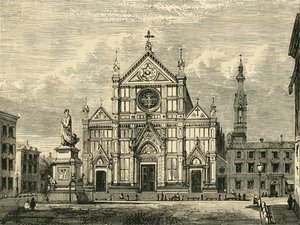 Kerk van Santa Croce, Florence, 1890 door Unbekannt