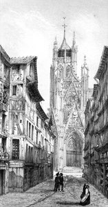Kerk van St. Maclou, Rouen, Frankrijk, 19e eeuw