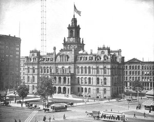 Stadhuis, Detroit, Michigan, VS, ca. 1900 door Unbekannt