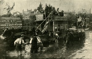 Clarendon Road, Southsea, na een onweersbui, 1901 door Unbekannt