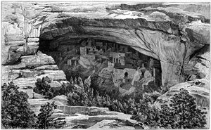 Cliff Palace in Cliff Palace Canyon, zuidwest Colorado, VS, 1901
