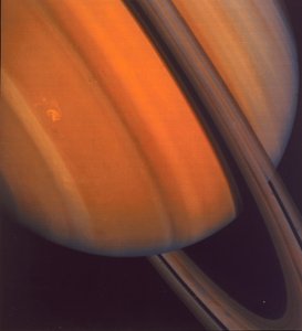 Close-up van de ringen van Saturnus