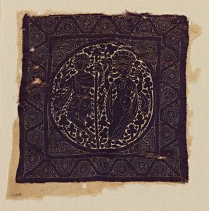 Stof fragment met Venus en Aeneas door Unbekannt