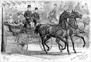 Koets en paarden, 1889 door Unbekannt