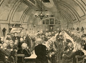 Cogers Hall, van een oude prent, 1897