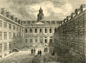 College of Physicians, Warwick Lane. Interieur van de binnenplaats, c1872