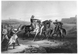 Kolonel Platt gedood door de muiters in Mhow, ca. 1860 door Unbekannt