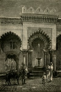 Colonnade van de Moskee van Djamaa-El-Kebir, Algiers, 1890 door Unbekannt