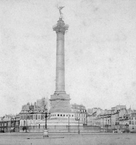 Colonne de Juillet, Place de la Bastille, Parijs, Frankrijk, eind 19e of begin 20e eeuw