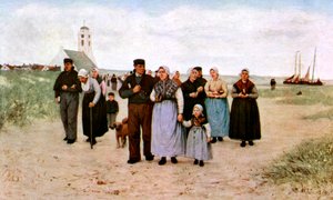 Komend uit de kerk, 1926 door Unbekannt