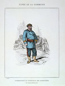Commandant en Ingenieur van Barricades, Parijse Commune, 1871