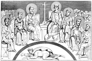 Herdenking van het tweede concilie van Nicea, 9e-10e eeuw, 1849 door Unbekannt