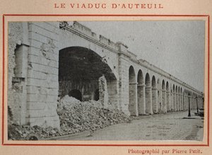 Commune van Parijs (1871): uitzicht op het Auteuil-viaduct in Parijs in mei 1871 door Unbekannt