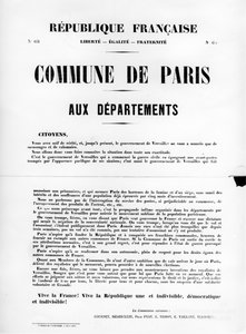 Commune van Parijs, uit Franse politieke posters van de Parijse Commune, mei 1871