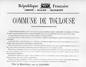 Commune van Toulouse, uit Franse politieke posters van de Parijse Commune