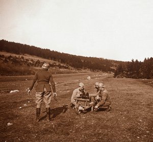Communicatie, Genicourt, Noord-Frankrijk, ca. 1914-ca. 1918