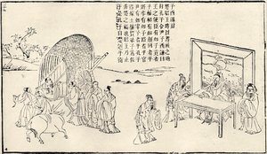 Confucius bezoekt het hof, 19e eeuw