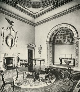 Contrasterende interieurs: Palladiaans - De eetkamer, Holkham, Norfolk, door William Kent, met Regency door Unbekannt