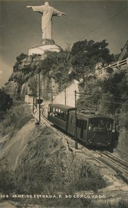 Corcovado tandradspoorweg, Rio de Janeiro, Brazilië door Unbekannt