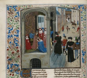 De kroning van Karel VI van Frankrijk, ca. 1470-1475 door Unbekannt