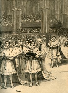 Kroning van Koning Willem IV: de koninklijke processie, Westminster Abbey, Londen, 1830 ca. 1890 door Unbekannt