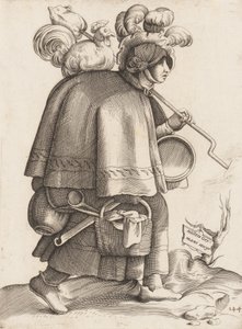 Kostuumplaat: Vrouw van een krijger uit Duitsland, ca. 1558-70 door Unbekannt