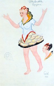 Kostuumontwerp voor Papegena, 1913