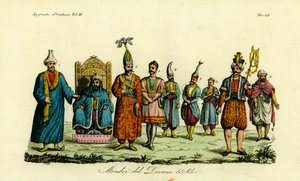 Kostuums van de Berberse ambtenaren van Tunesië
