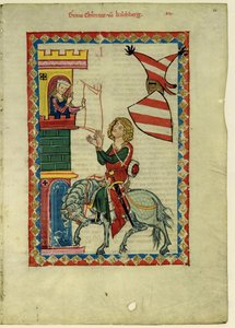 Graaf Konrad von Kirchberg Uit de Codex Manesse, Tussen 1305 en 1340