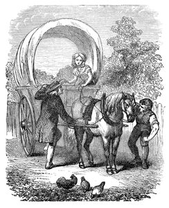 Landelijke transportwagen met kap, ca. 1882 door Unbekannt