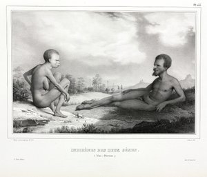 Koppel Aborigines uit Tasmanië (Australië)