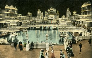 Hof van Eer bij nacht, Kroningstentoonstelling, Londen, 1911
