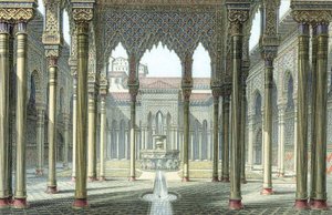 Hof van de Leeuwen, Alhambra paleis, Granada, Spanje door Unbekannt